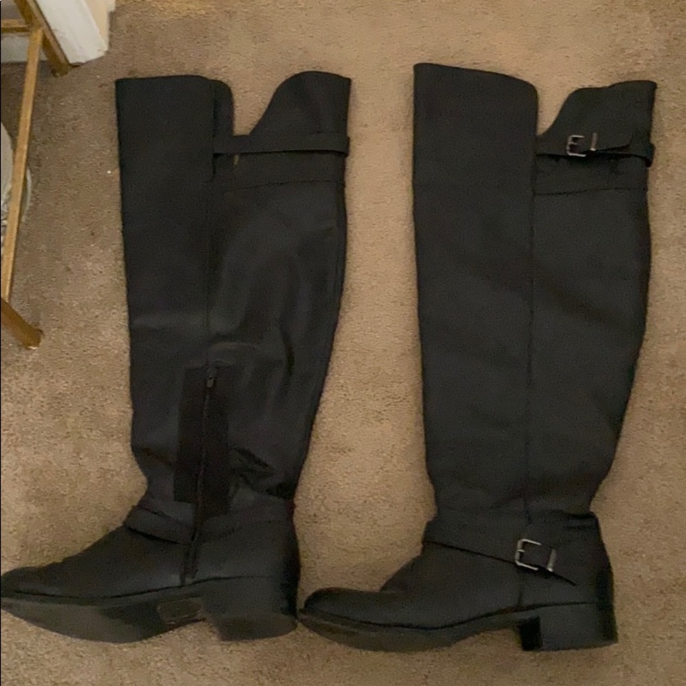 Torrid black wide calf boots over the knee